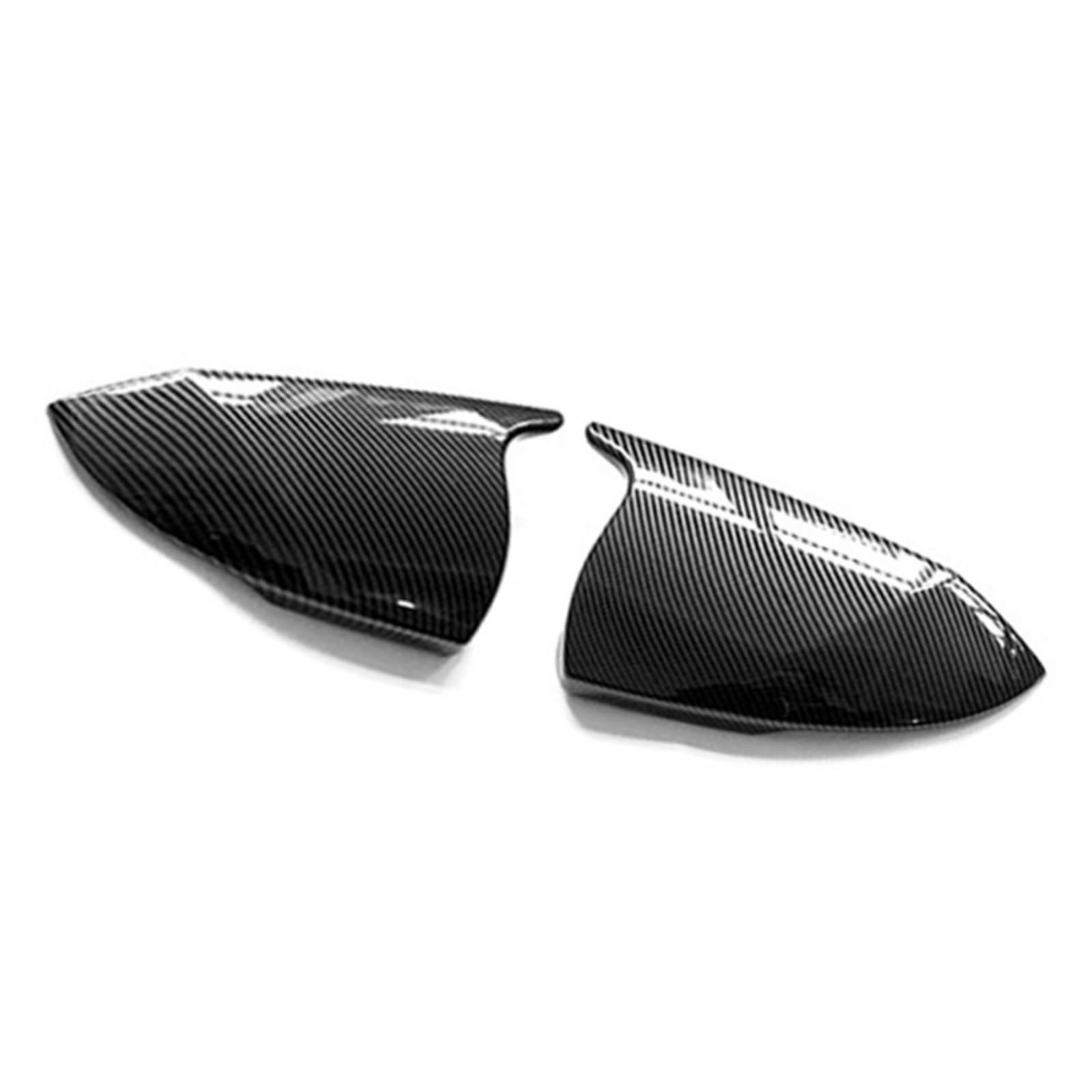 CUNZJIA Pair of Waterproof ABS Vehicle Carbon Fiber Pattern Left and Right Side Rearview Mirroring Housing Covers Guard Trim