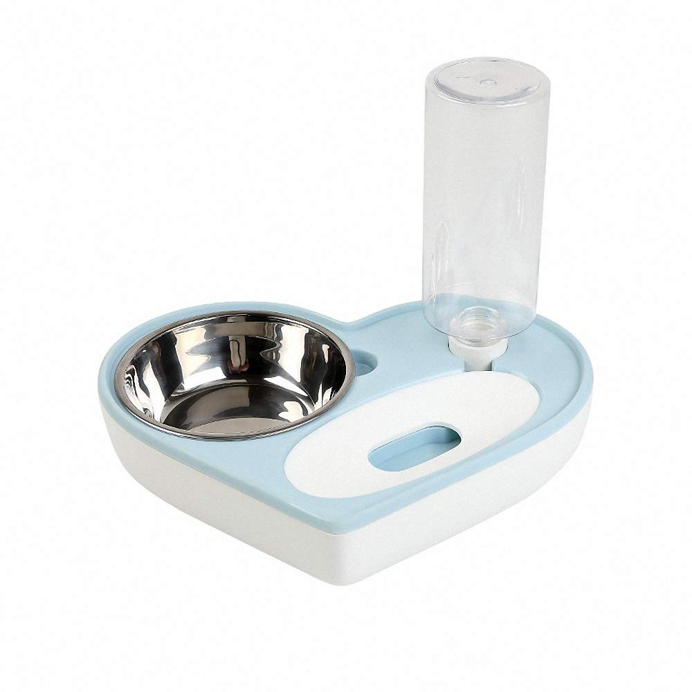 Ulalaza Pet Feeder Dog Bowl Feed Cat Food Stainless Steel Feeding Automatic Water Dispenser for Puppies Small Medium Large Dogs Cats