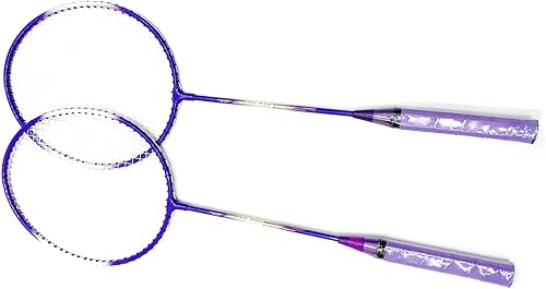 Miniatura 7 de Badminton Racket, 2 Pieces Iron Alloy Badminton Racket Set for Training Beginners