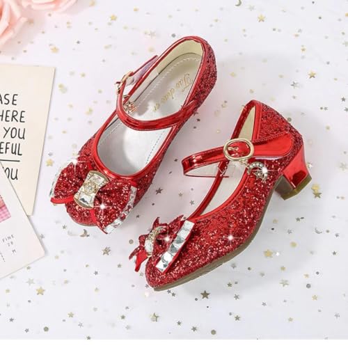 Children's Girl Mary Jane Bright Shoes Low Heel Princess Flower Wedding Birthday Party Dress Low Heel Flats4