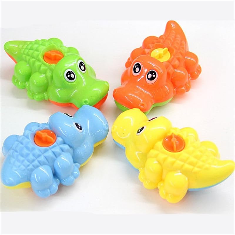 SGTT PRO 8 piece Bath Toys for Toddlers Age1 to 5 Years Old, Baby Funny Wind Up Swimming Crocodial Bath Toy,Cute Floating Bathtub Water Toys,Gift for Preschool Child Boys Girls (8 piece)