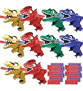 YKToyz 10 Pack Dinosaur Blaster Toy for Boys with 200 Pack Refill Soft Foam Darts Fit for Nerf Pa...