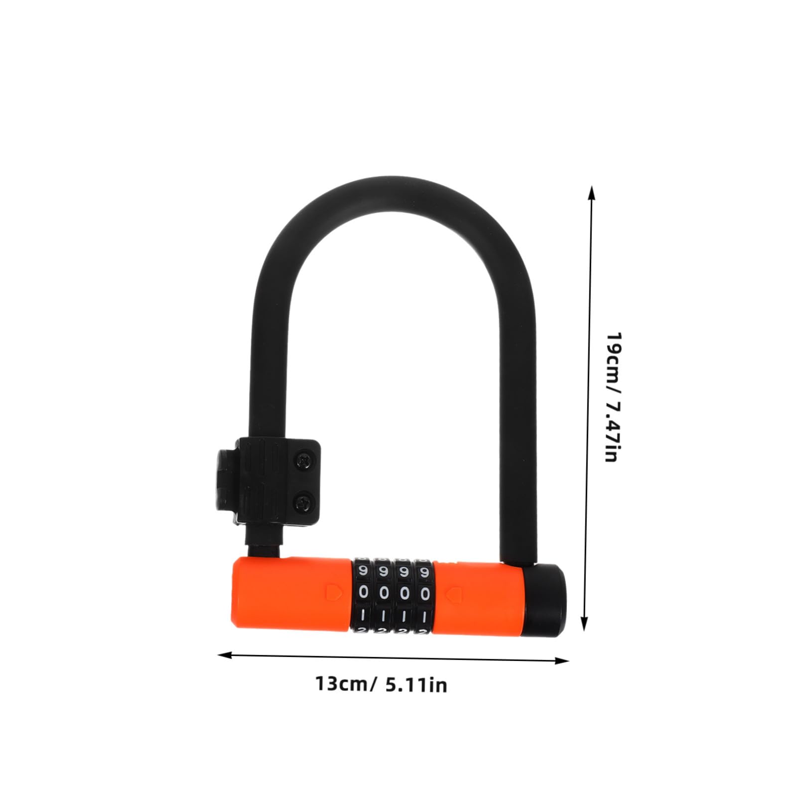 Lucchetto Bicicletta U Lock Combinazione Resettable Antifurto per E-bike Scooter Moped Sicurezza Portatile e Resistente per e Pieghevoli