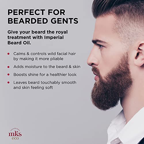 MKS eco for Men Imperial Beard Oil, Sandalwood Scent - 2 fl oz - Calms & Controls Facial Hair, Adds Shine, Moisturizes Skin - With Hemp Seed Oil & Argan Oil - Vegan, Cruelty Free - Image 4