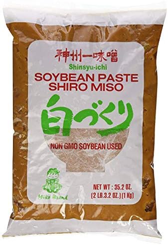 Shiro Miso Paste NON GMO No MSG Added Miko Brand 35.2oz by Miyasaka Brewery Co, Ltd [Foods] (Original Version) - PACK OF 2