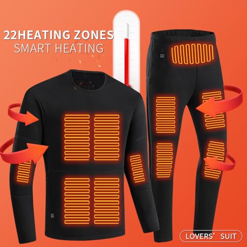 Smart Heated Underwear Shirt Pants Set USB Battery Outdoor Indoor Electric Heated Thermal Underwear for Men Women4