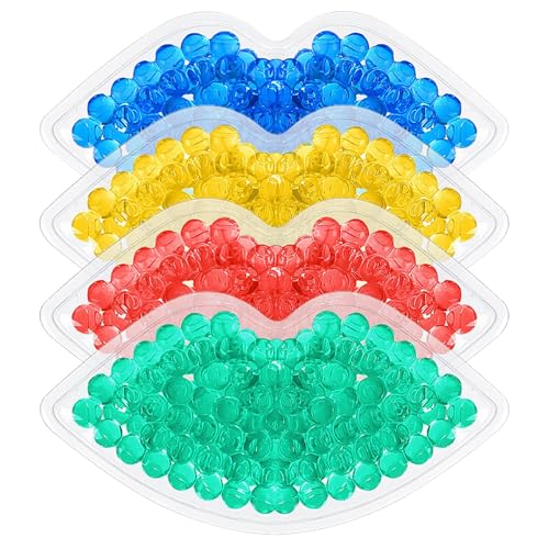 Lip Ice Pack Bulk Gel Ice Pack, Reusable Gel Be-ad Ice Pack, Lip Shape Ice Pack Cold Compress for Injuries Headache Wisdom Teeth Fever Face Tired Eyes Swelling