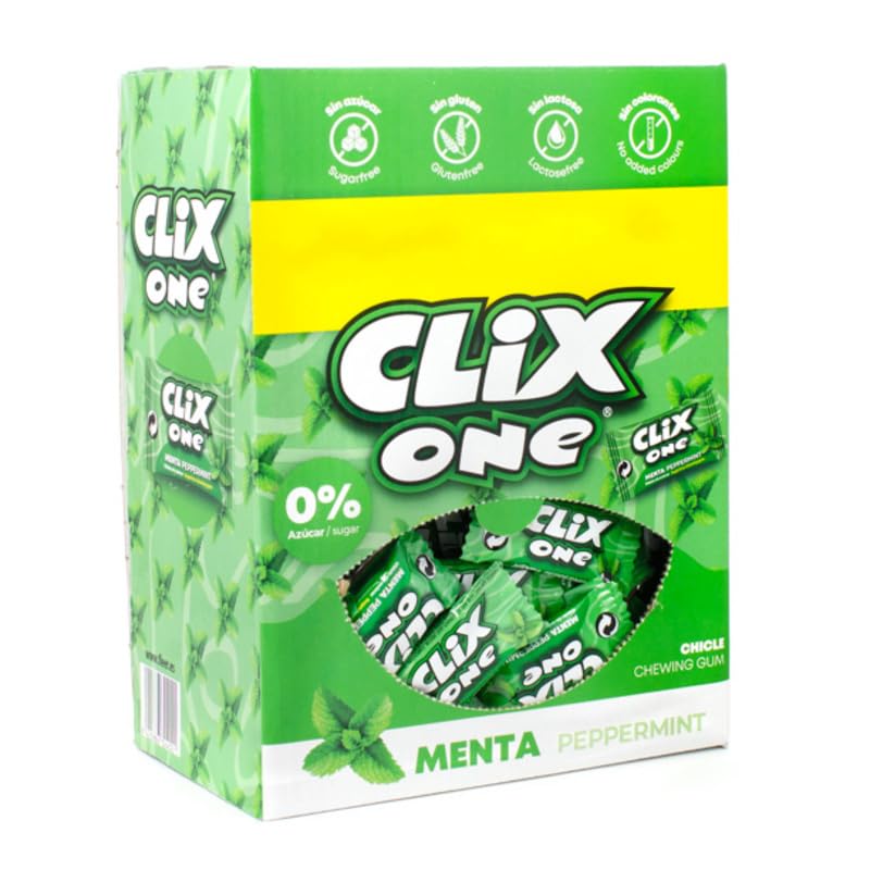 Estuche 150 Chicles Sin Azúcar – Sabor Menta, Fresa, Hierbabuena o Regaliz Rojo | Sin Gluten | Formato Ahorro Ideal para Oficina o Bolsillo (150U, Menta)