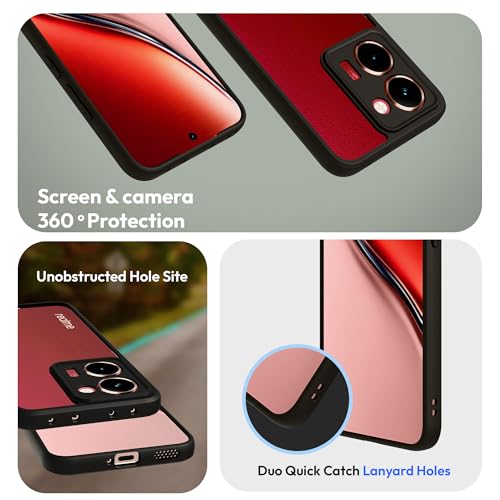 Image of KAPAVER Hybrid Series Back Cover Case Compatible with Realme P3 Ultra (PC+TPU) (Black)