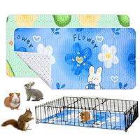 CHENGYOUOUM 2x Meerschweinchen Käfig Kissen - Wasserdichte Korallenvlies Matten