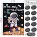 HADEEONG Pin the Mask on the Astronaut Game - Kids Solar System/Outer Space Birthday Party Supplies Decorations