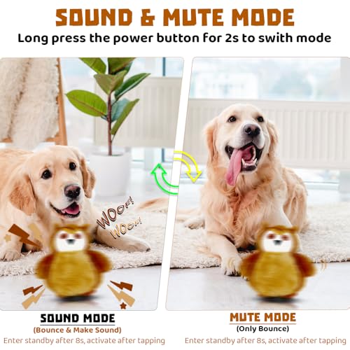 Jouet interactif pour chien peluche électrique rechargeable tactile - 5
