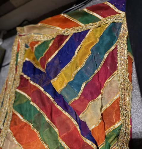 Multicolored Rainbow Chiffon Mehndi Bridesmaid Roka Haldi Dupatta, Bridal Mehndi, Wedding, Indian Pakistani Wedding, Asian Wedding4