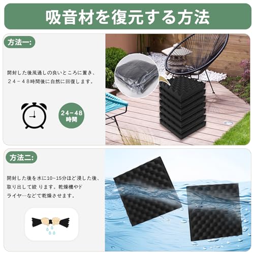 JBER 吸音材 防音シート 3*30*30cm の商品画像 4