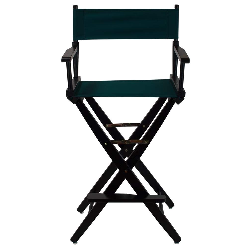 212 Main 206-32-032-32 30 in. Extra-Wide Premium Directors Chair Black Frame with Hunter Green Color Cover