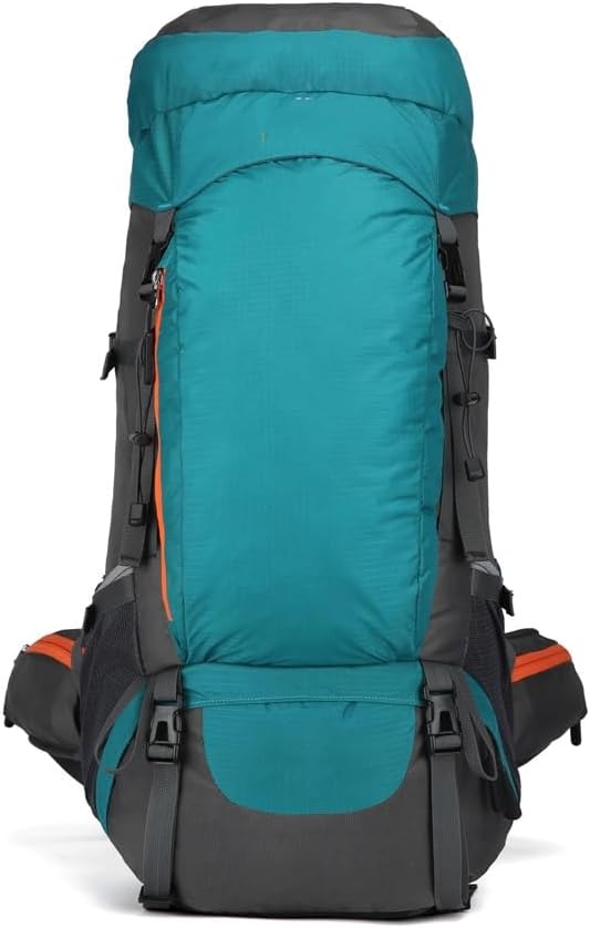 65L Water-resistant Hiking Backpack with Rain Cover Outdoor Sport Travel Daypack For Camping Touring Climbing