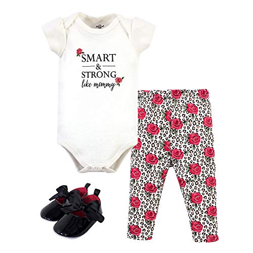 Image of Little Treasure Unisex Baby Cotton Bodysuit, Pant and Shoe Set