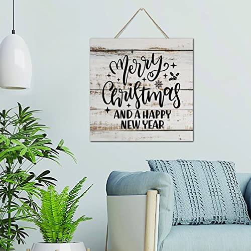 Décoration de chambre rustique en bois avec inscription festive de Noël