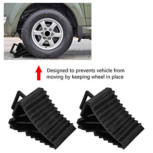 Image of Wheel Chocks for Cars, 2pcs Car Anti slip Block Tyre Slip Stopper Wheel Block Tire Wheel Alignment Block Tire Support Pad Car Wheel Stoppers wheel chocks wheel chocks