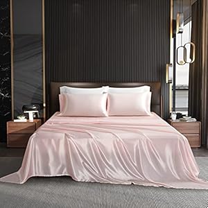 NA HommxJF 4PCS Blush Pink Satin Sh...