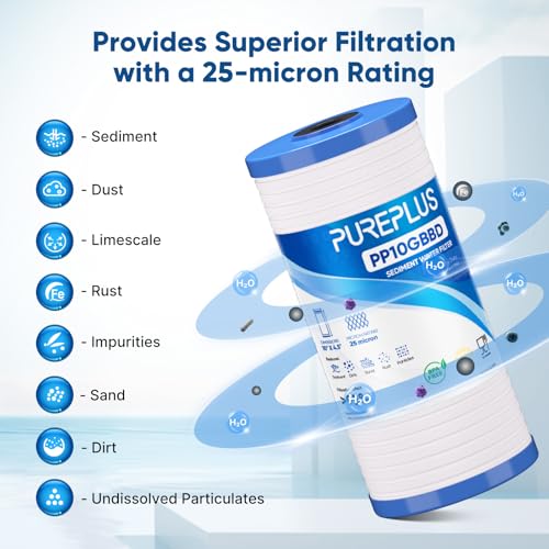 Filtre à eau Pureplus AP810 élimine sédiments et protège plomberie