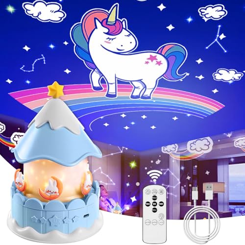 La Mejor Recopilación de Iluminación infantil nocturna al mejor precio. 49 Nasjac Luces Nocturnas Led para niños, Lámpara Proyector de Estrellas para Habitación, Rotación de 360°USB Recargable Luz de Noche, 13 Música para Dormir Luz Nocturna para...