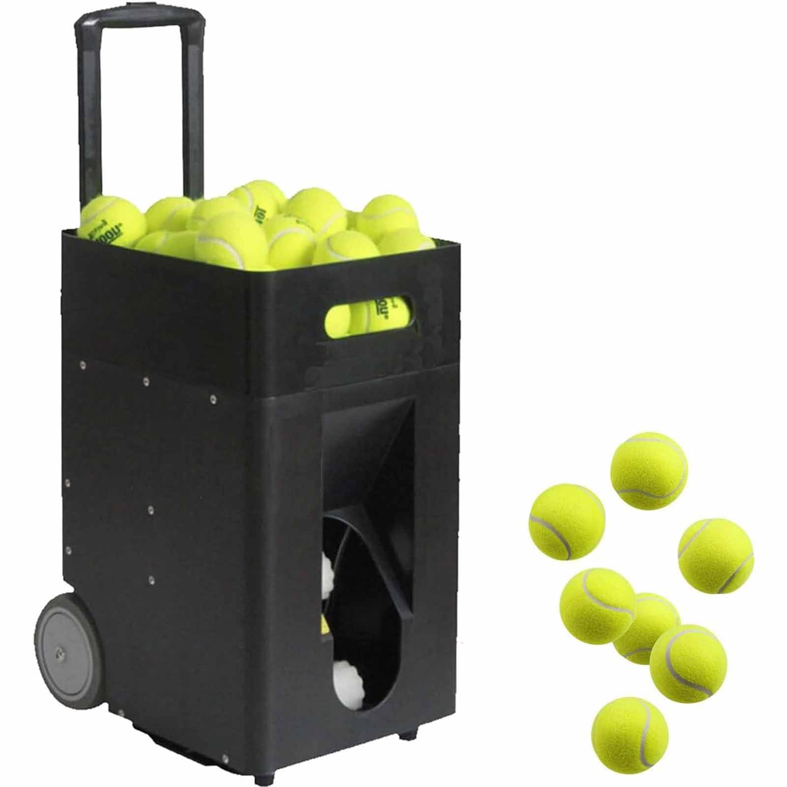 Macchina portatile per palline da tennis, dispositivo di lancio automatico intelligente con telecomando e app, angolo di lancio regolabile per allenamento da solo, 50 palline incluse