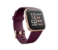 Versa 2 Health and Fitness Smartwatch with Heart Rate, Music, Alexa Built-In, Sleep and Swim Tracking, Bordeaux/Copper Rose, One Size (S and L Bands Included)