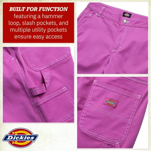 Image of Dickies Womens Casual Slim Fit Carpenter Pant-Non Stretch-Runs Small | Non-Stretch Utility Fabric with Functional Pockets, Runs Small So Size Up, Casual Styling That Pairs with Tees