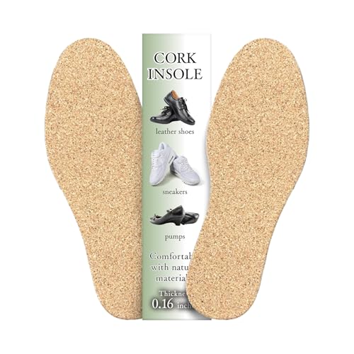 Cork Insoles Flat Shoe Inserts 4mm