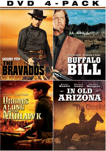 Cover of Western Four-Pack (The Bravados / Buffalo Bill / Drums Along the Mohawk / In Old Arizona)