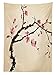 Ambesonne Japanese Tablecloth, Traditional Chinese Paint of Figural Tree with Details Brushstroke Effects Print, Rectangular Table Cover for Dining Room Kitchen Decor, 60