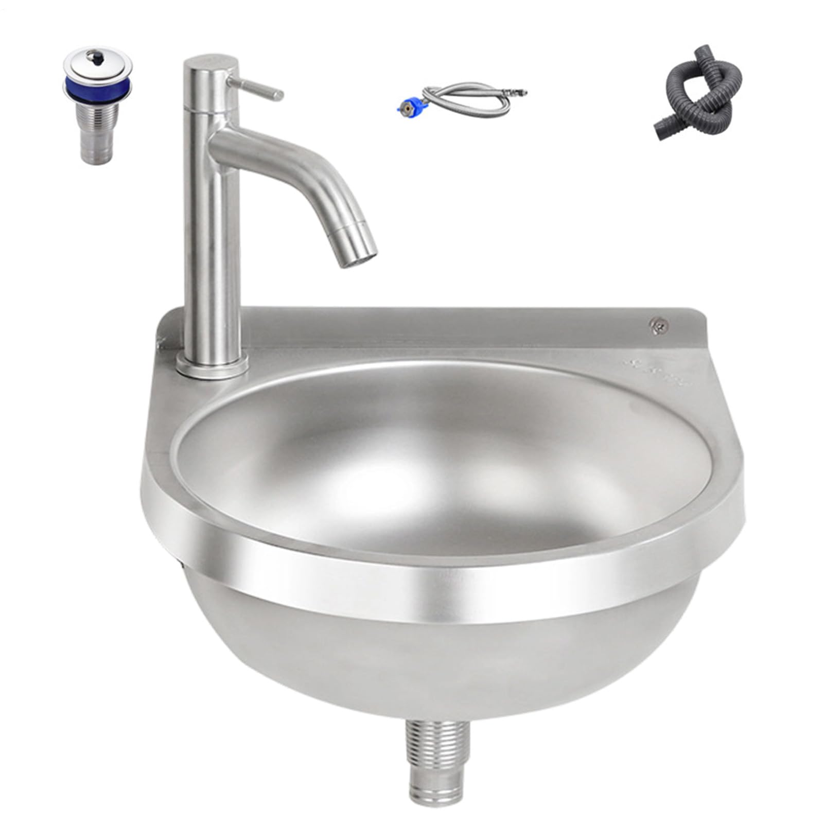 Lavabo Lavabo a semicircolare per servizi igienici | Lavabo Con Rubinetto Per Bagno Servizi Igienici Toeletta Cucina Lavanderia Ristorante Casa Bar Hotel