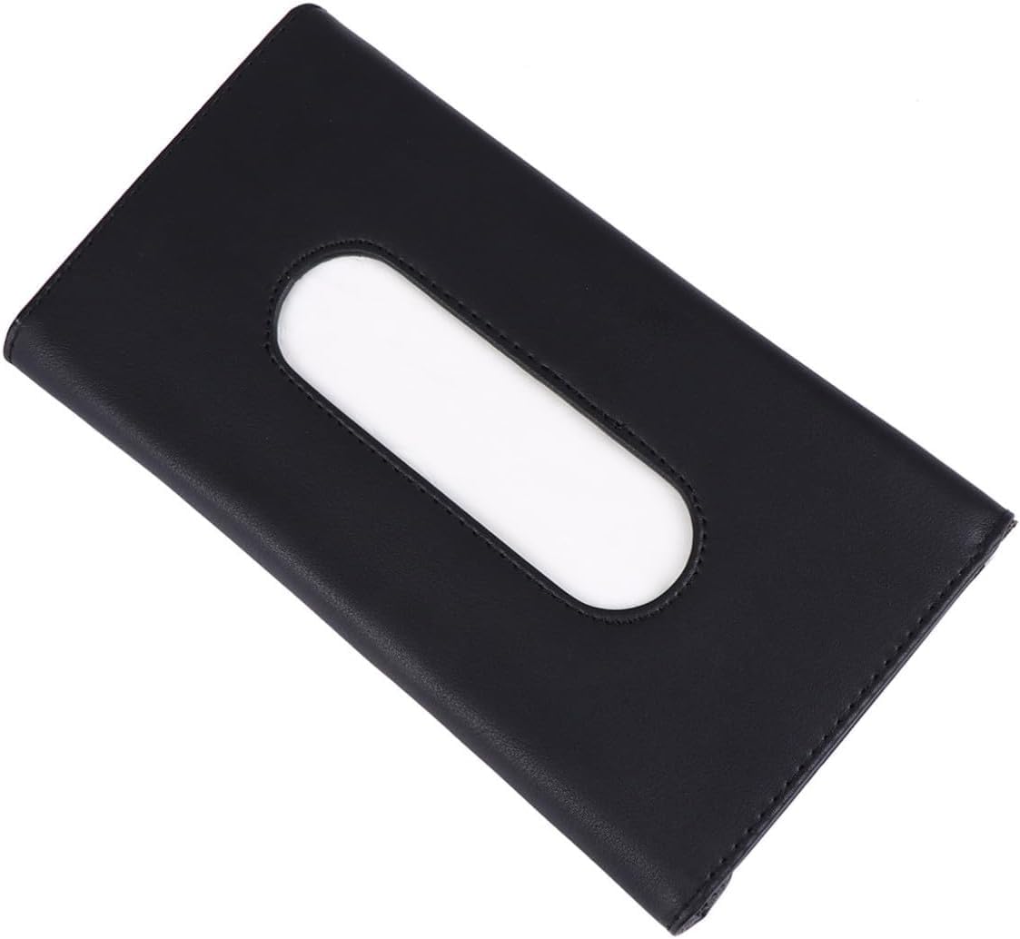 Leather PU Tissue Fixing Box - Versatile Car Visor Holder for Tissues - Ideal for Vehicles, Boats, and RVs
