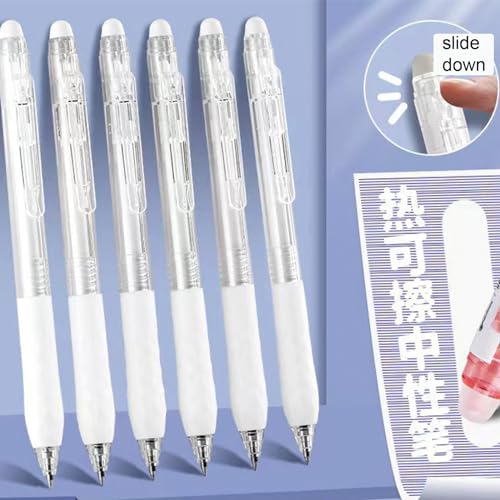Bolígrafos retráctiles de gel borrable 0.5mm azul x4 miniatura 3