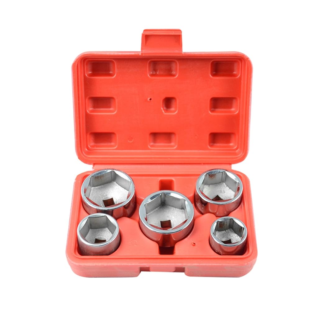 Jnchdghwa As Shown For Automotive Repair Tools- Cap Type Oil Filter Wrench Tool Set(5-Piece) For Efficient Maintenance