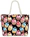 VOID Cupcake Party Strandtasche Shopper 58x38x16cm 23L XXL Einkaufstasche Tasche Reisetasche Beach Bag