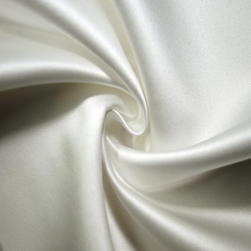 Soie Dutchess Satin Ivoire 41 Momme 137,2 cm au mètre pour couture haut de gamme