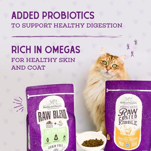 Stella & Chewy's Raw Coated Cat Food - High Protein, Grain-Free Kibble with Cage-Free Chicken - Premium Digestive Support with Probiotics - Natural Small Kibble - Perfect For Picky Eaters - 2.5lb Bag - image 7