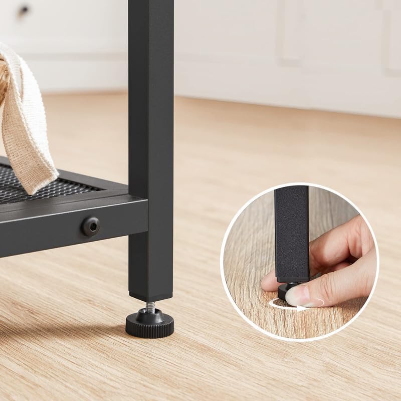 Miniatura 8 de VASAGLE - Estante para hornear, estante de cocina, isla de cocina, soporte para horno de microondas con 3 estantes abiertos, 6 ganchos, marco de