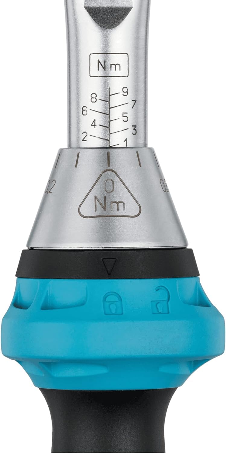 HAZET momentsleutel 5108-2CT voor fietsen | uitgang: vierkant 6,3 mm (1/4 inch), tolerantie: 4%, 2,5-25 Nm, fijne schaalverdeling | omkeerbare ratel, voor fietsen | gereedschap voor racefietsen, 232 mm