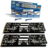 UNIVERSELL PASSENDER STANDARD: Jeder Kennzeichenhalter Schwarz passt für alle EU KFZ-Kennzeichen mit den Standardmaßen (52cmx11cm). Damit sind sie für Kennzeichen aus Österreich nicht geeignet!