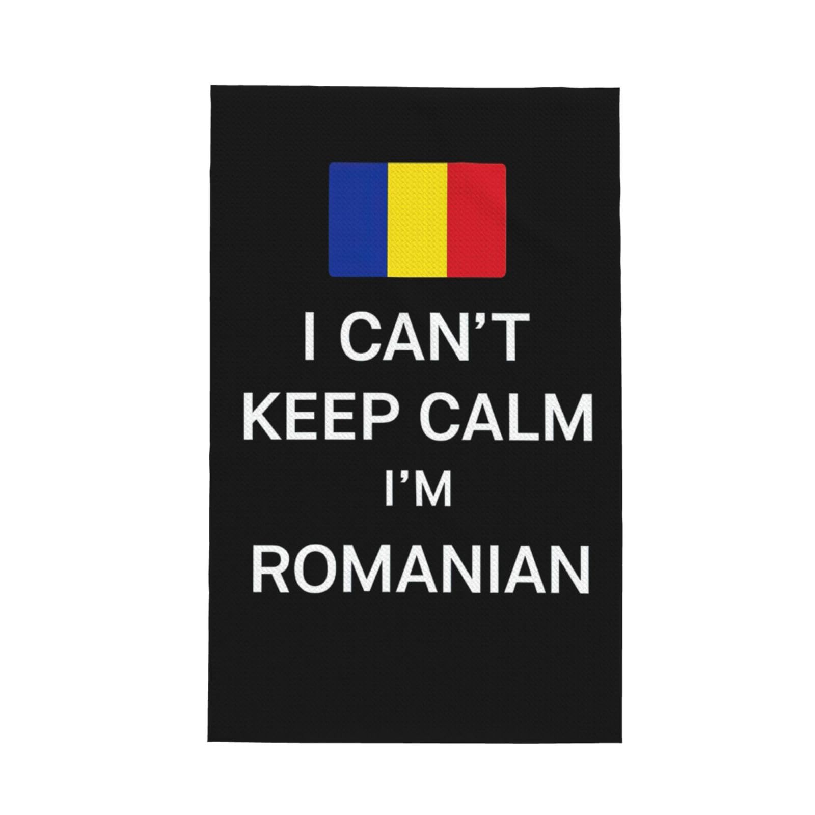 Xxahnbm Black Romanian Flag Print Waffle Kitchen Towel,Absorbent Hand Towel