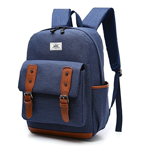 ACPBAGS YR201 Laptop Bag 17inch Casual Unisex Waterproof Oxford School Backpack Rucksack (Blue)