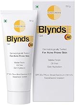 Bly-nds Sunscreen Gel for Acne Prone Skin, SPF 30+ PA+++, Oil Free, Matte Finish, Dermatologically Tested, Sweat Water Resistant, 50g