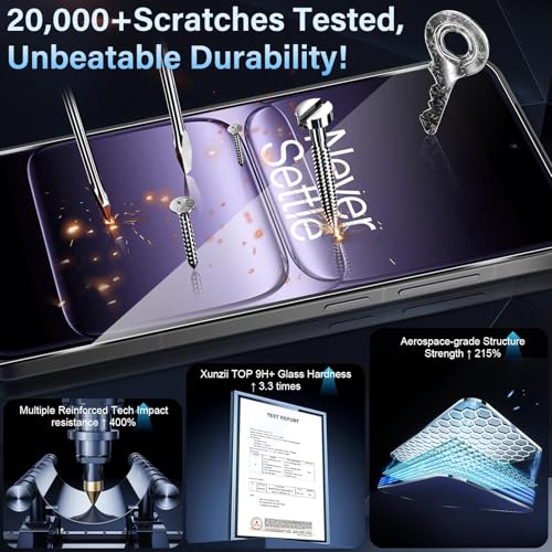 Image of PreCure (2+2) Screen Protector for Oneplus 13T with Black Camera Lens Protection, 3D Anti-Scratch Tempered Glass Film, 9H Hardness Glass Screen Protector
