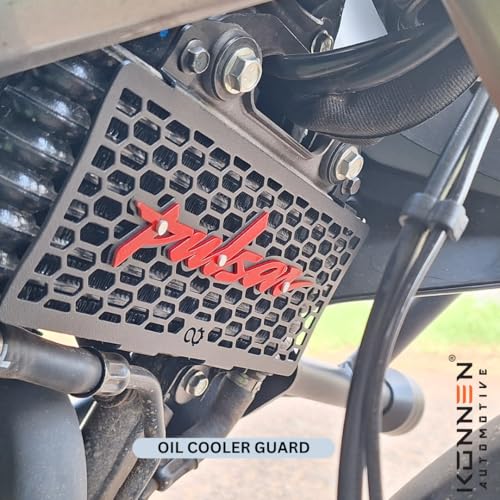 Image of Radiator Guard Compatible with Bajaj Pulsar N250 /F250 (Red, Pack of 1) (Not Suitable for befor 2024 Models, its Suitable only for USD Fork Models)