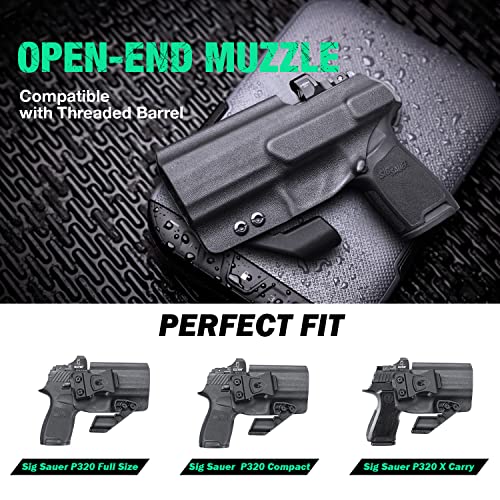 WARRIORLAND IWB Kydex Holster Optic Cut & Claw, Compatible with Glock 17/19/ 19X/ 43/ 43X/ 43Xmos, P365/ P320, G2C/G3C, Hellcat/Hellcat Pro, M&P 9/.40, Shield 9/.40, Shield EZ/ SD9VE, EC9s and More