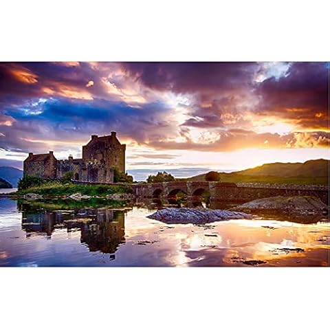 Buhoet Puzzles for Adults Jigsaw Puzzles 1000 Pieces for Adults Kids– Eilean Donan Castle Scotland Wooden Puzzle Jigsaw Puzzle Artwork Intellective Educational Toys Gifts(29.5x19.7 Inches) Cover