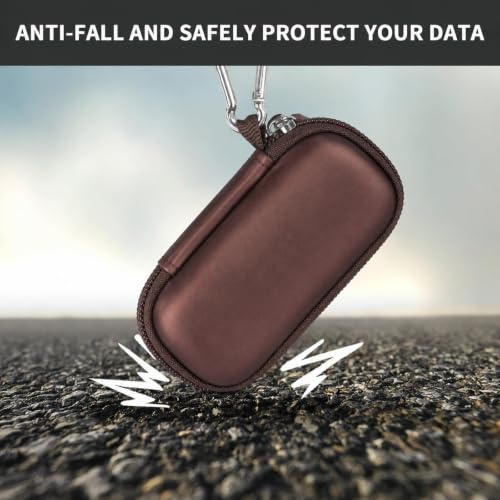 Image of USB Flash Drive Case, SD Card /Thumb Drive /Memory Cards Holder, Bag Only | SDXC /SDHC Storage, Electronic Accessories Organizer for SanDisk / for Samsung, for Students /IT /Office /School /Travel, D-Brown